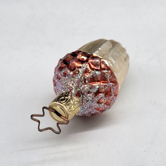 Inge Glas Acorn German Glass Christmas Ornament 2.5" - Picture 2 of 4